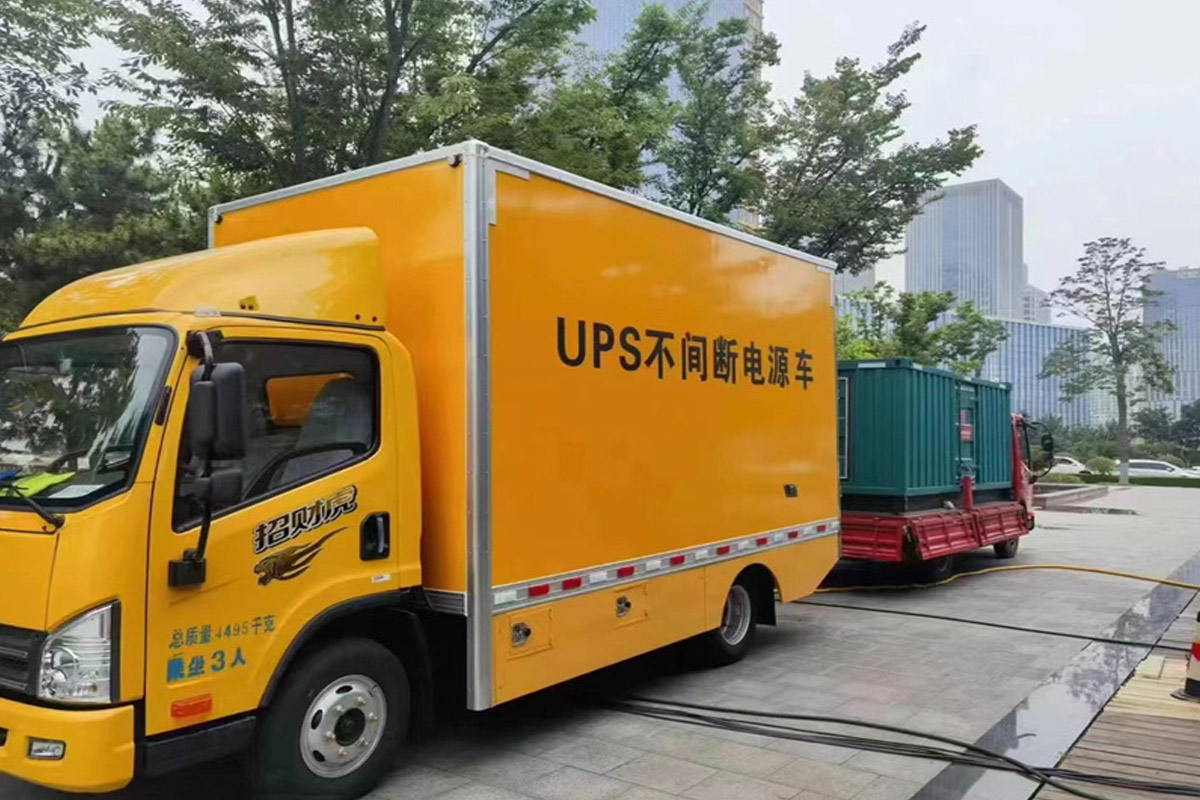 淮滨发电机租赁施工现场