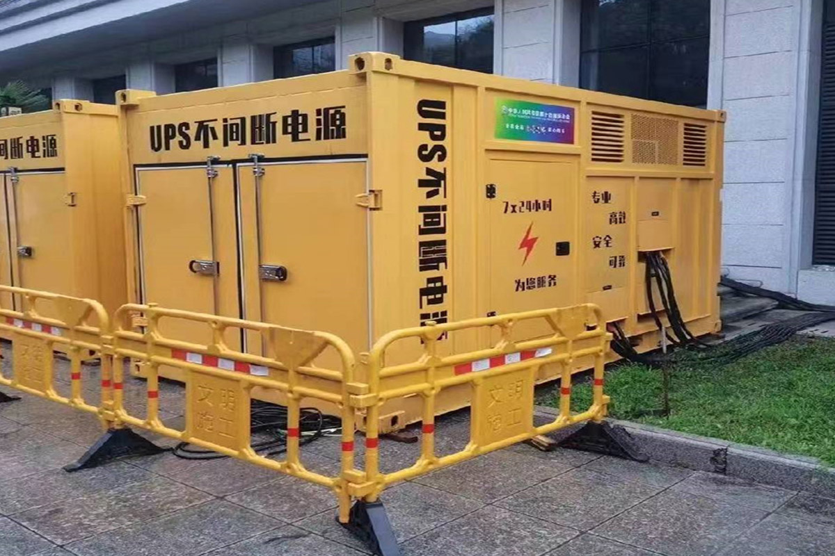 淮滨发电机租赁施工现场
